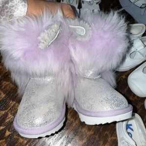 UGG Kids Sparkly Lilac and Silver Boots